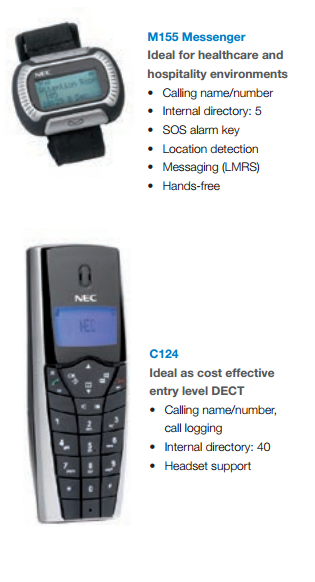 NEC SV8300 DECT Handsets and Messenger